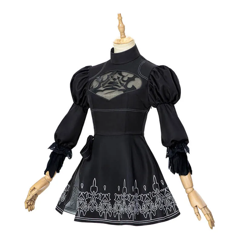 2B Costume Nier Automata 2B YoRHa No.2 Type B Uniform Dress Cosplay Costumes