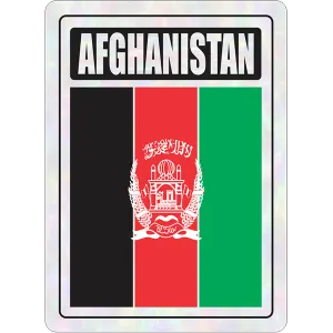 Afghanistan Prismatic Hologram Car Decal Sticker