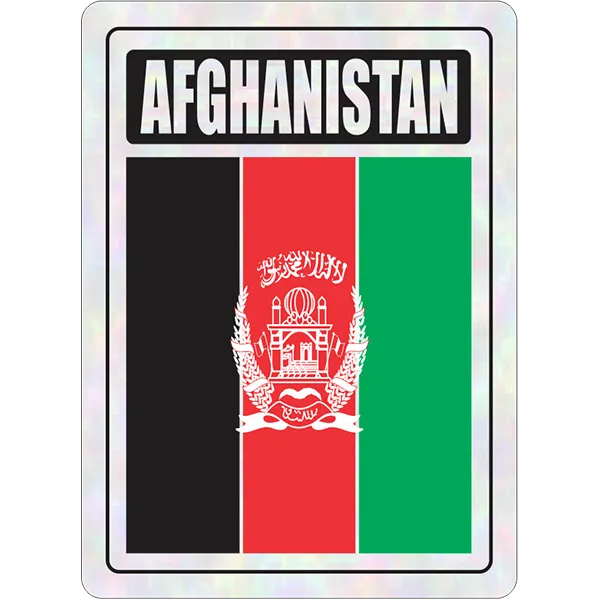 Afghanistan Prismatic Hologram Car Decal Sticker