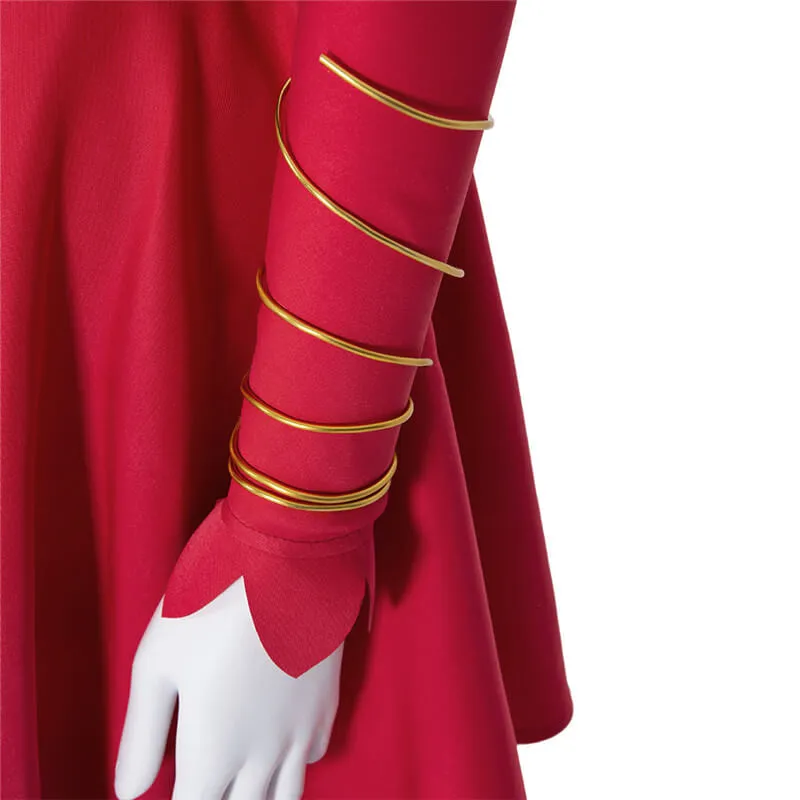 Anime Takt Op. Destiny Destiny Cosplay Costumes For Women Strapless Red Dress