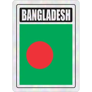 Bangladesh Prismatic Hologram Car Decal Sticker