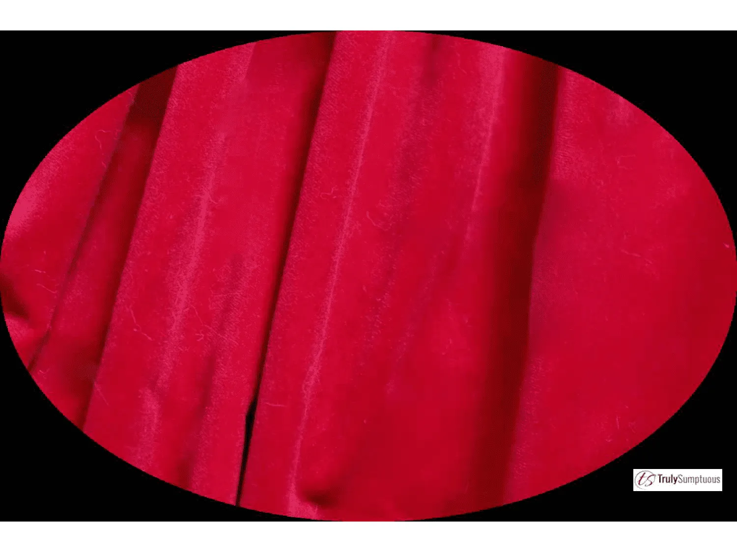 BARBADOS CHERRY RED - Cotton Dressmaking Velvet / Velveteen Fabric - Lightweight by Truly Sumptuous