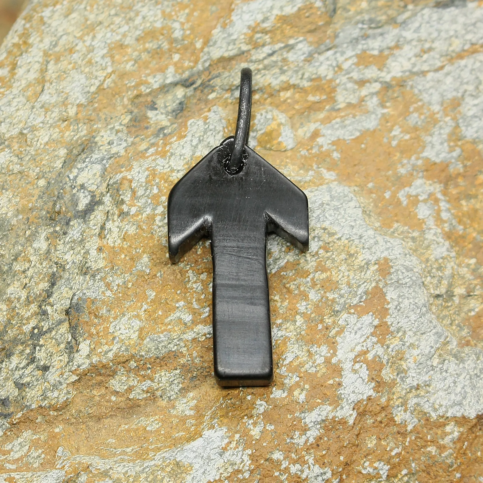 Black Horn Futhark Rune Pendant