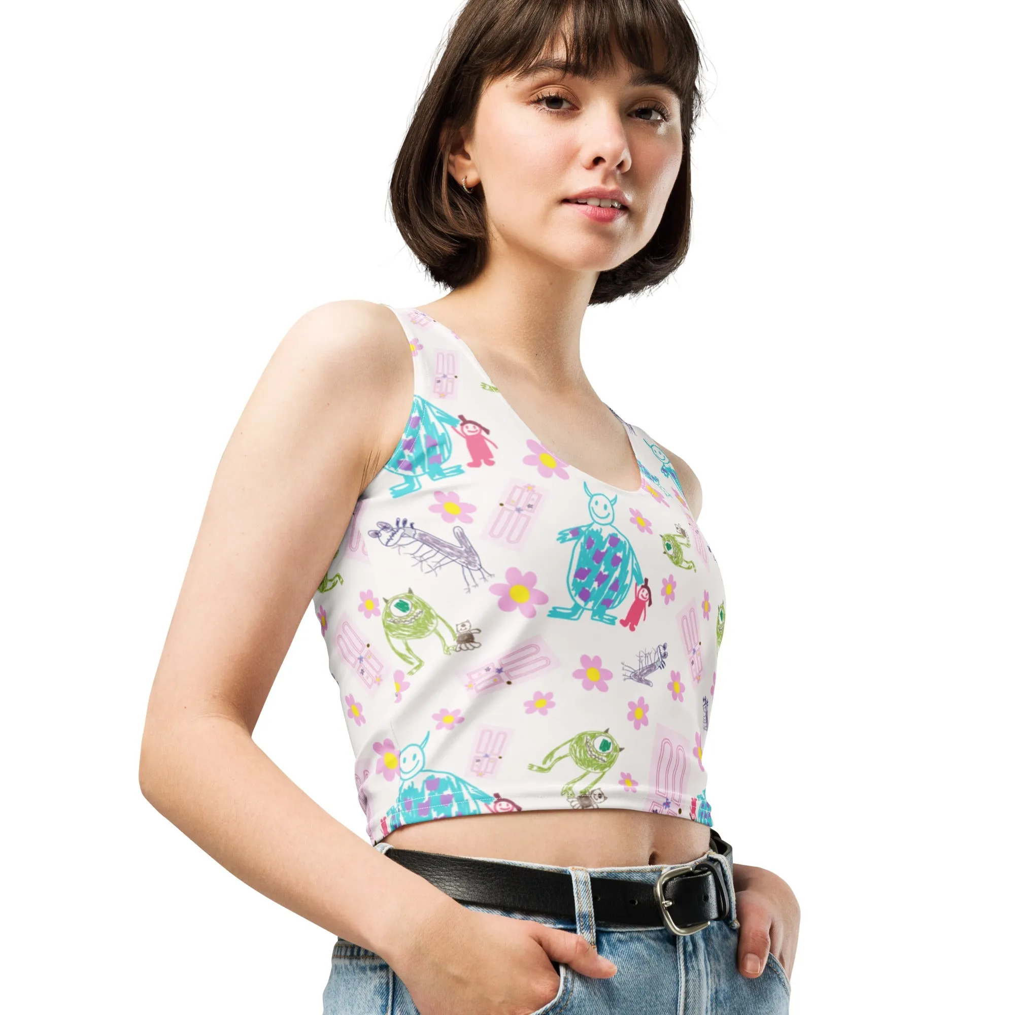 Boo Drawing Crop Top