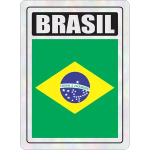 Brasil Prismatic Hologram Car Decal Sticker