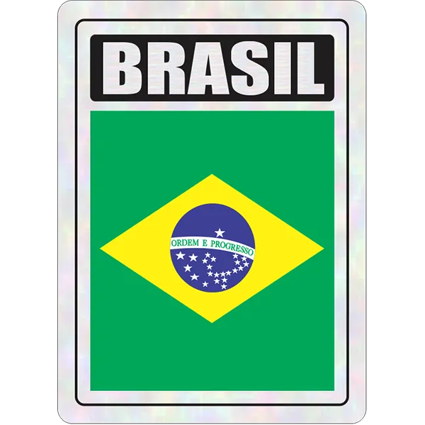 Brasil Prismatic Hologram Car Decal Sticker