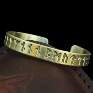 Brass Runic Bracelet from Lindholm