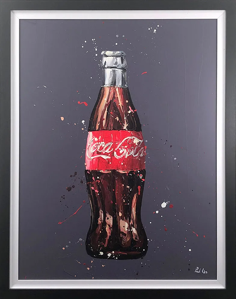 Catch The Wave 80's Bottled Coke Hand Embellished Canvas by Paul Oz