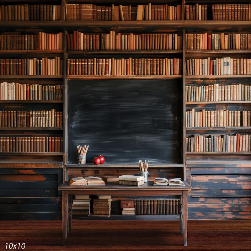 Classic Vintage School Classroom Photography Backdrop