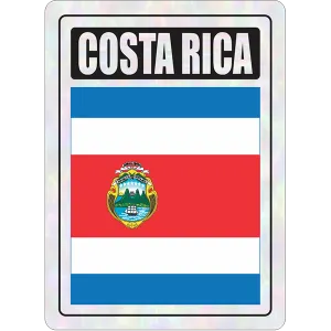 Costa Rica Prismatic Hologram Car Decal Sticker