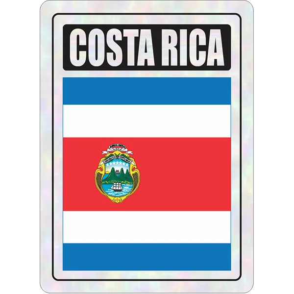 Costa Rica Prismatic Hologram Car Decal Sticker