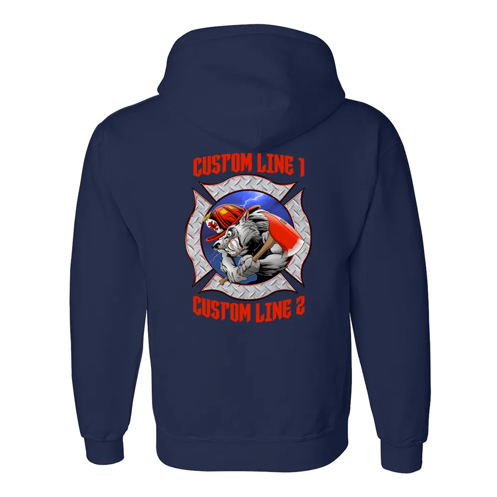 Customized Wolf Fire Station Premium Hoodie