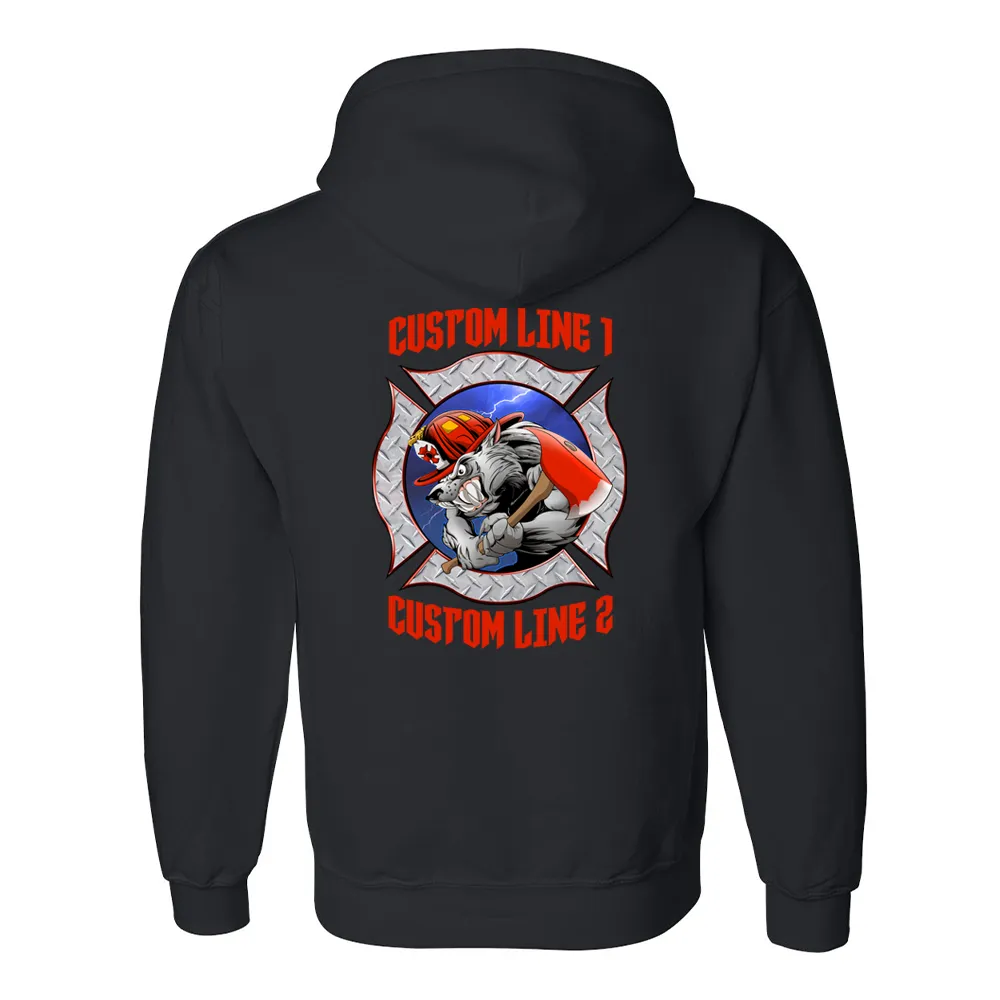 Customized Wolf Fire Station Premium Hoodie