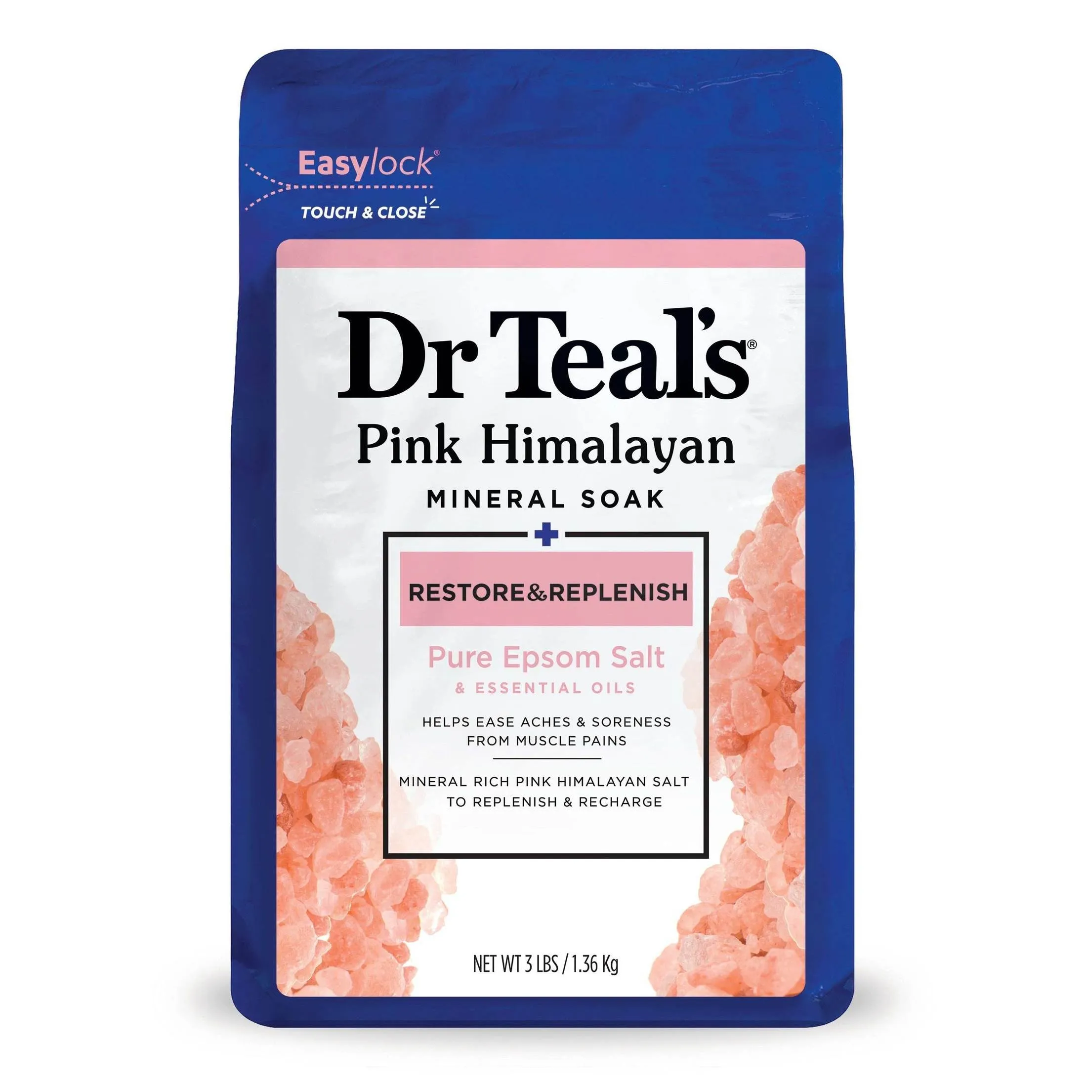 Dr. Teal's Pink Himalayan Mineral Soak Restore & Replenish - 3 Lbs