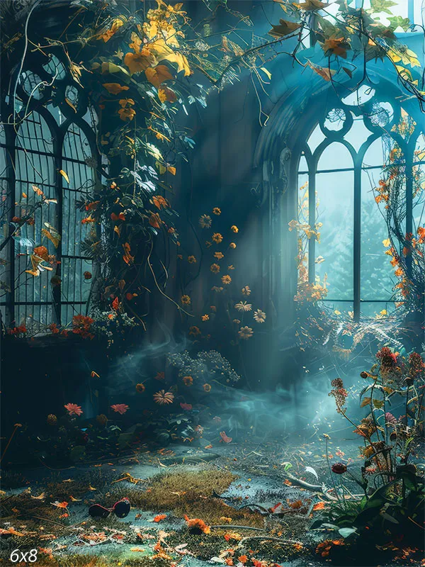 Enchanted Abandoned Chapel Photography Backdrop