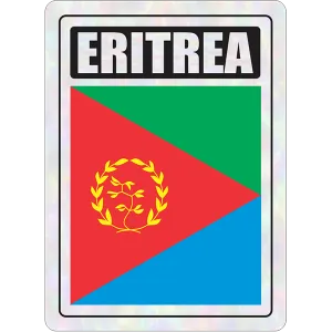 Eritrea Prismatic Hologram Car Decal Sticker