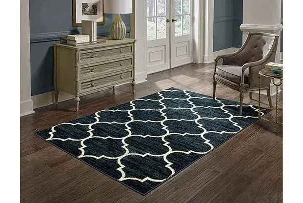 Evandale 9853B Navy/Ivory Rug