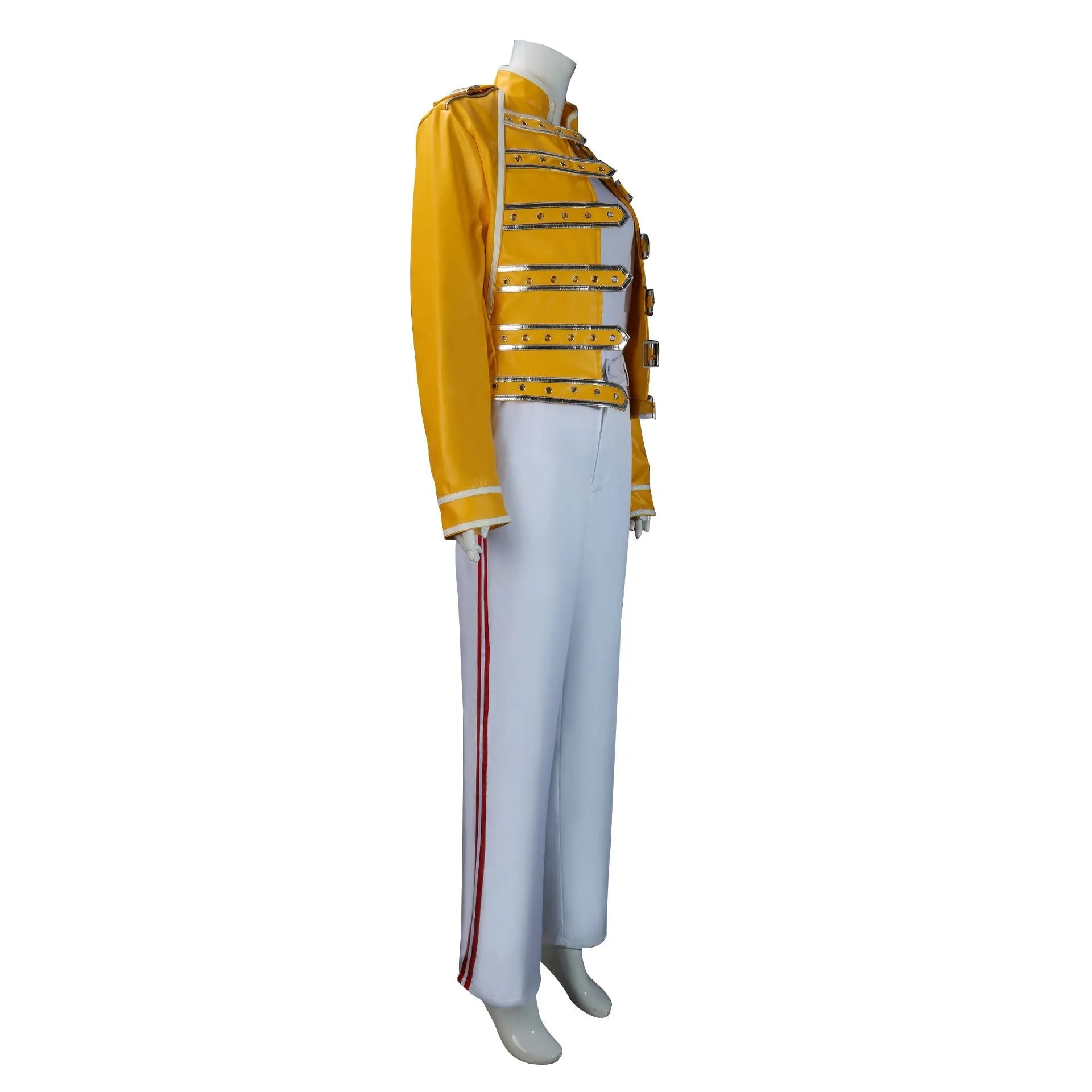 Freddie Mercury Cosplay Costume Queen's Lead Singer Outfit for Adults