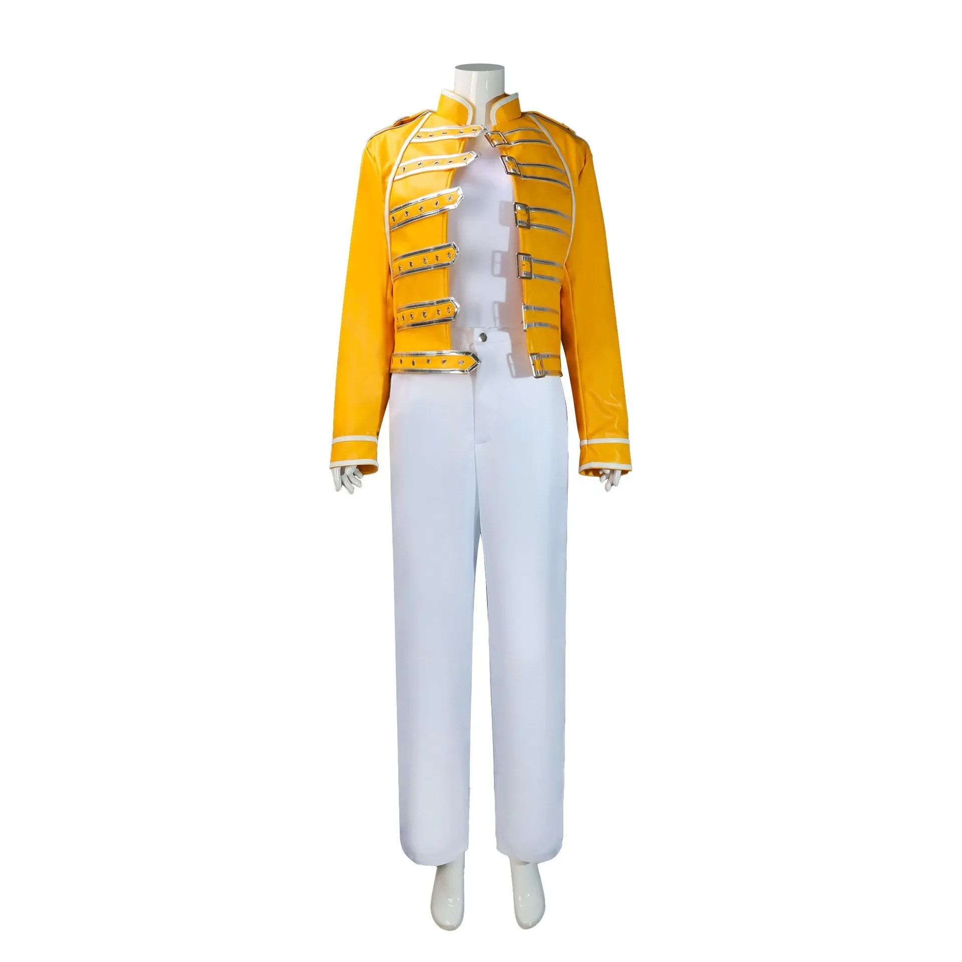 Freddie Mercury Cosplay Costume Queen's Lead Singer Outfit for Adults