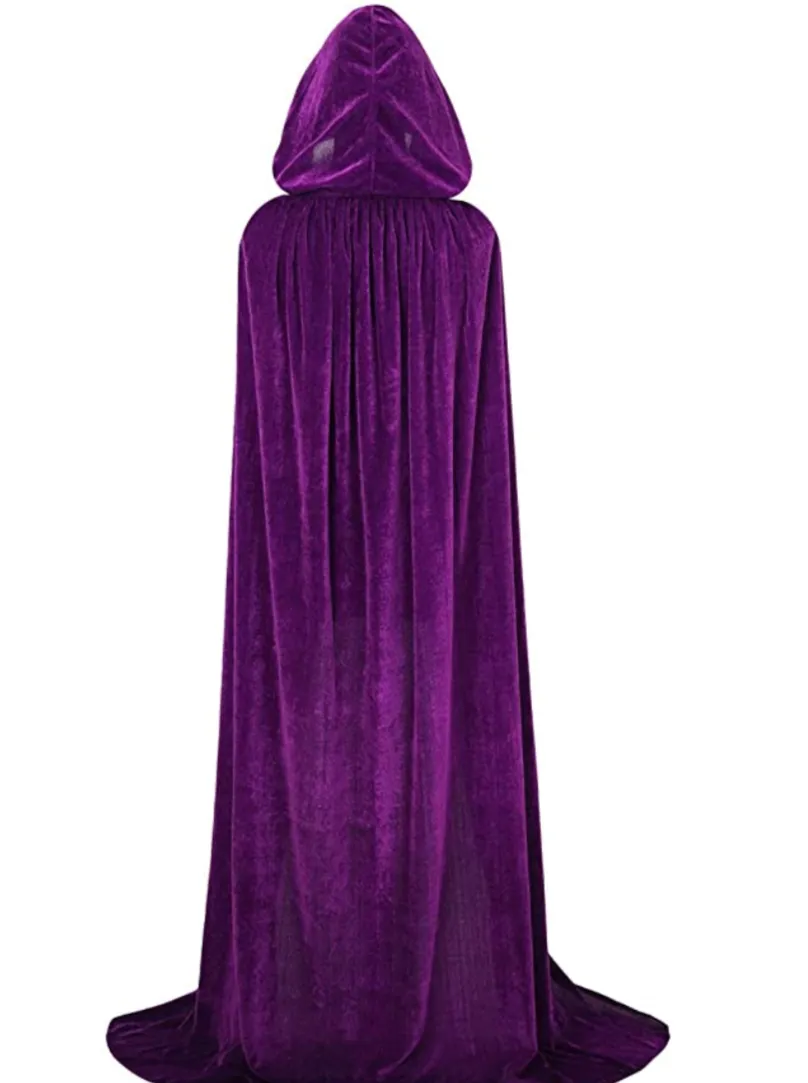 Girls Hocus Pocus Inspired Sarah Velvet Purple Cape