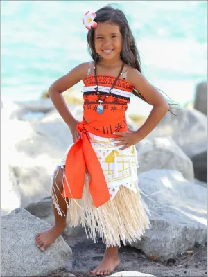 Girls Moana Inspired Costume Set