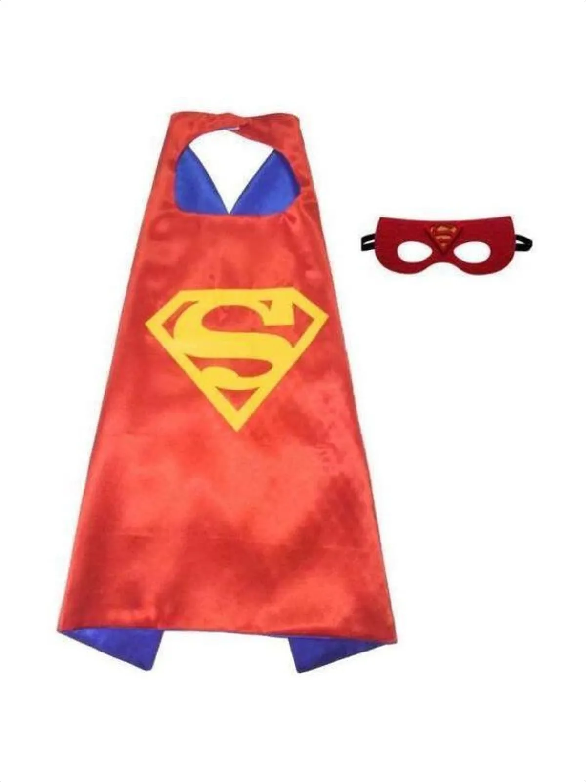 Girls Super-Girl Inspired Cape and Eye Mask