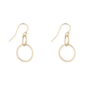 Gold Filled Double Circle Earrings