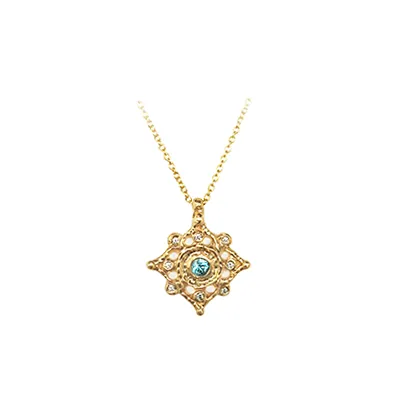 Gold Mandala Inspired Necklace