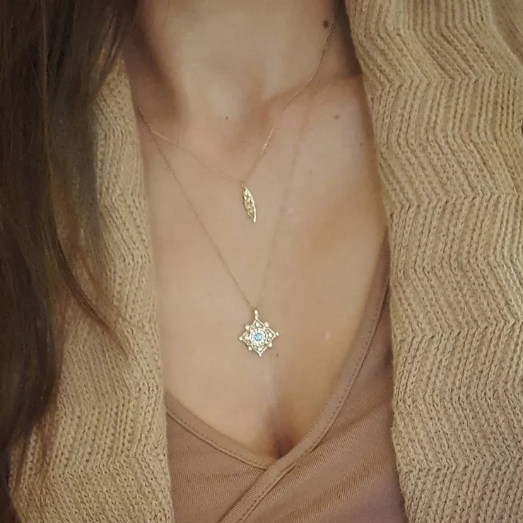 Gold Mandala Inspired Necklace