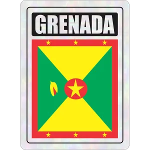 Grenada Prismatic Hologram Car Decal Sticker