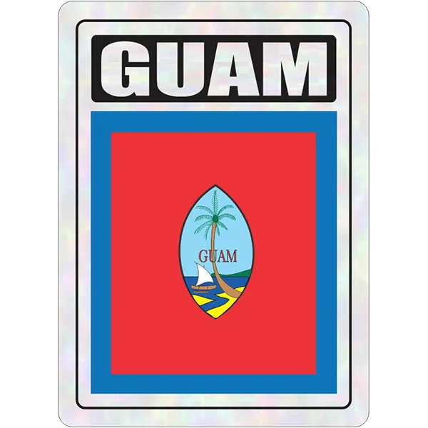 Guam Prismatic Hologram Car Decal Sticker