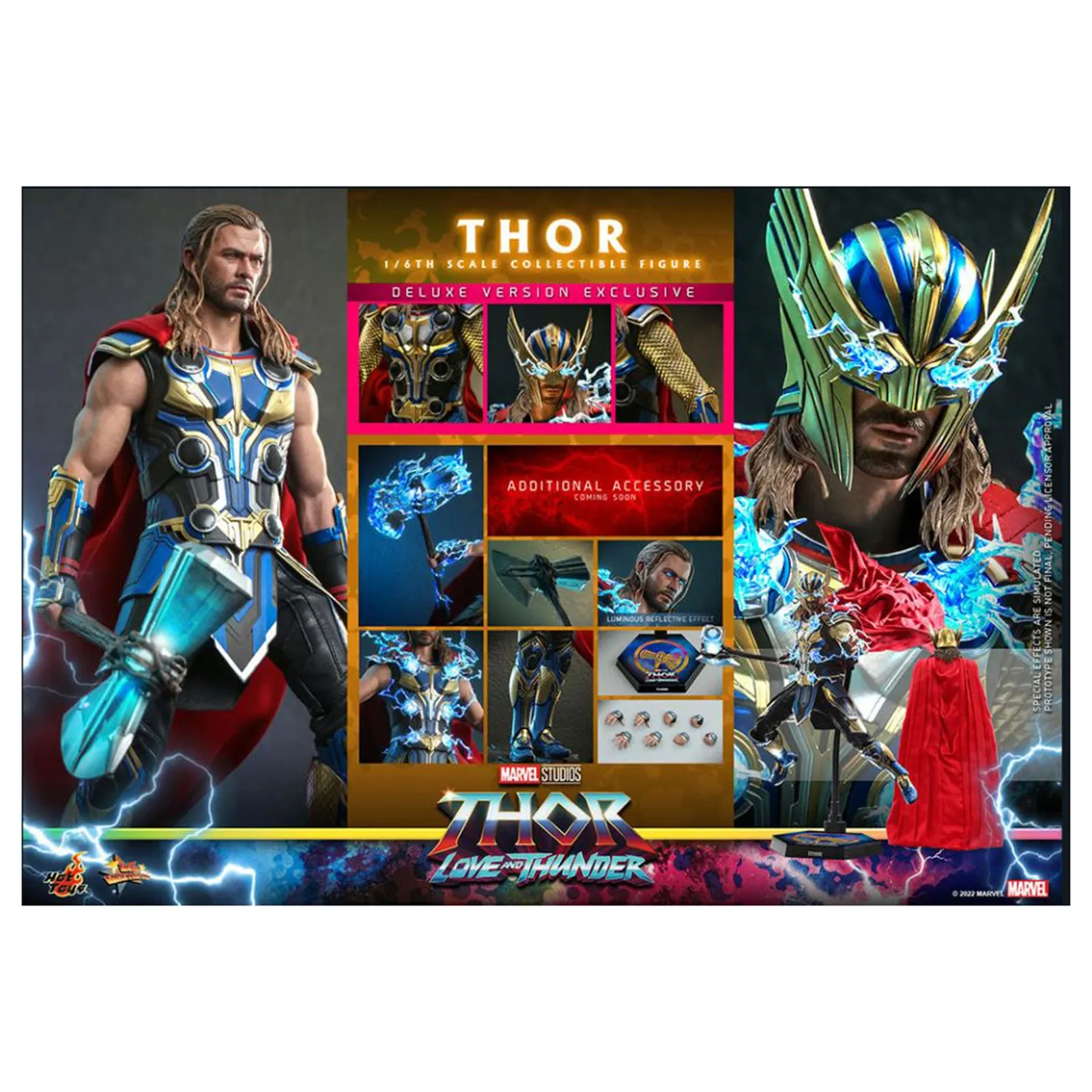 Hot Toys Marvel Thor Love And Thunder Thor Deluxe Version 1:6 Scale Collectible Figure