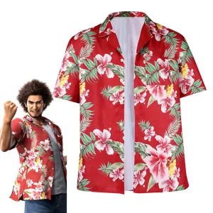 Ichiban Kasuga Shirt Like A Dragon Infinite Wealth Hawaiian Shirt Cosplay Costume