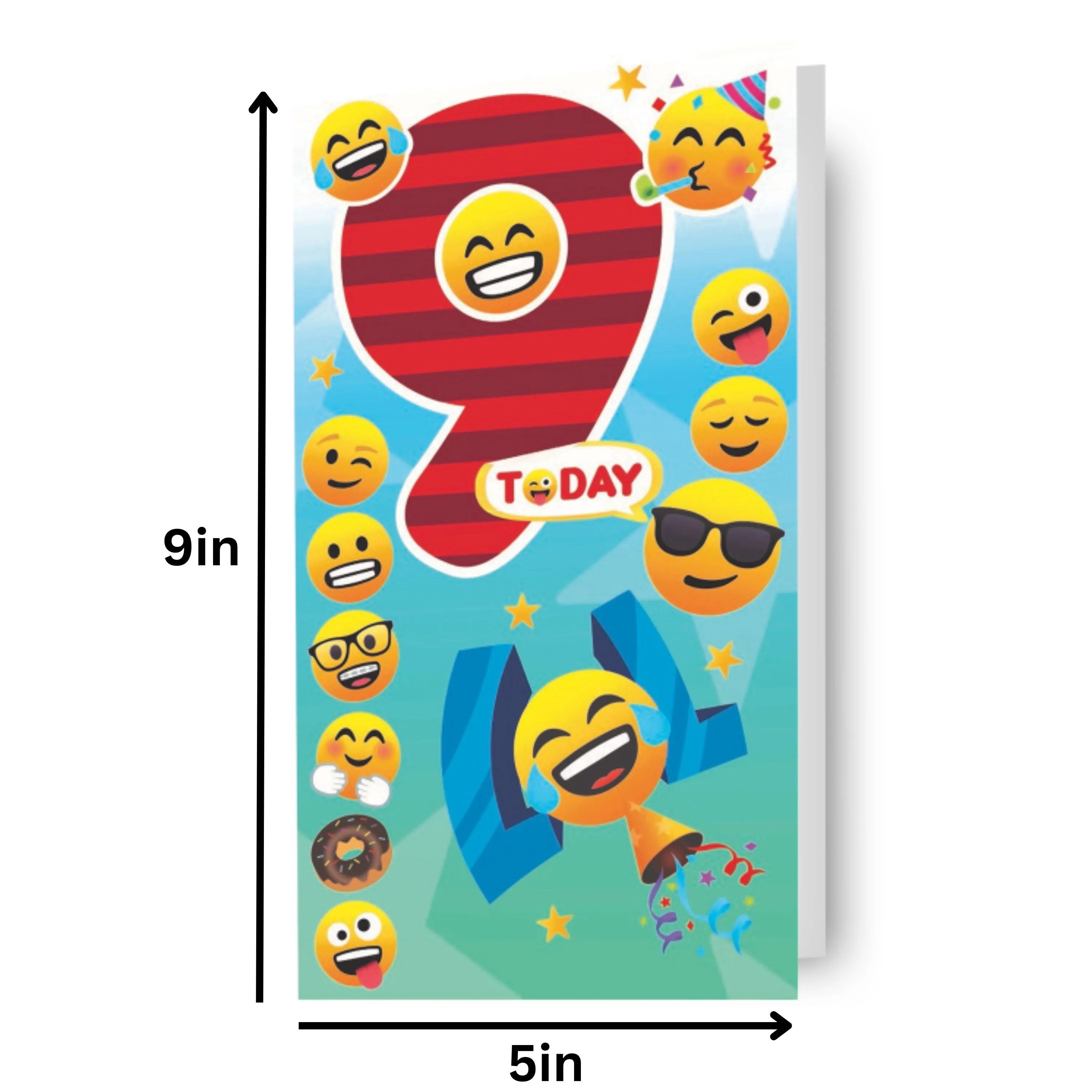 JoyPixels Emoji Age 9 Birthday Card