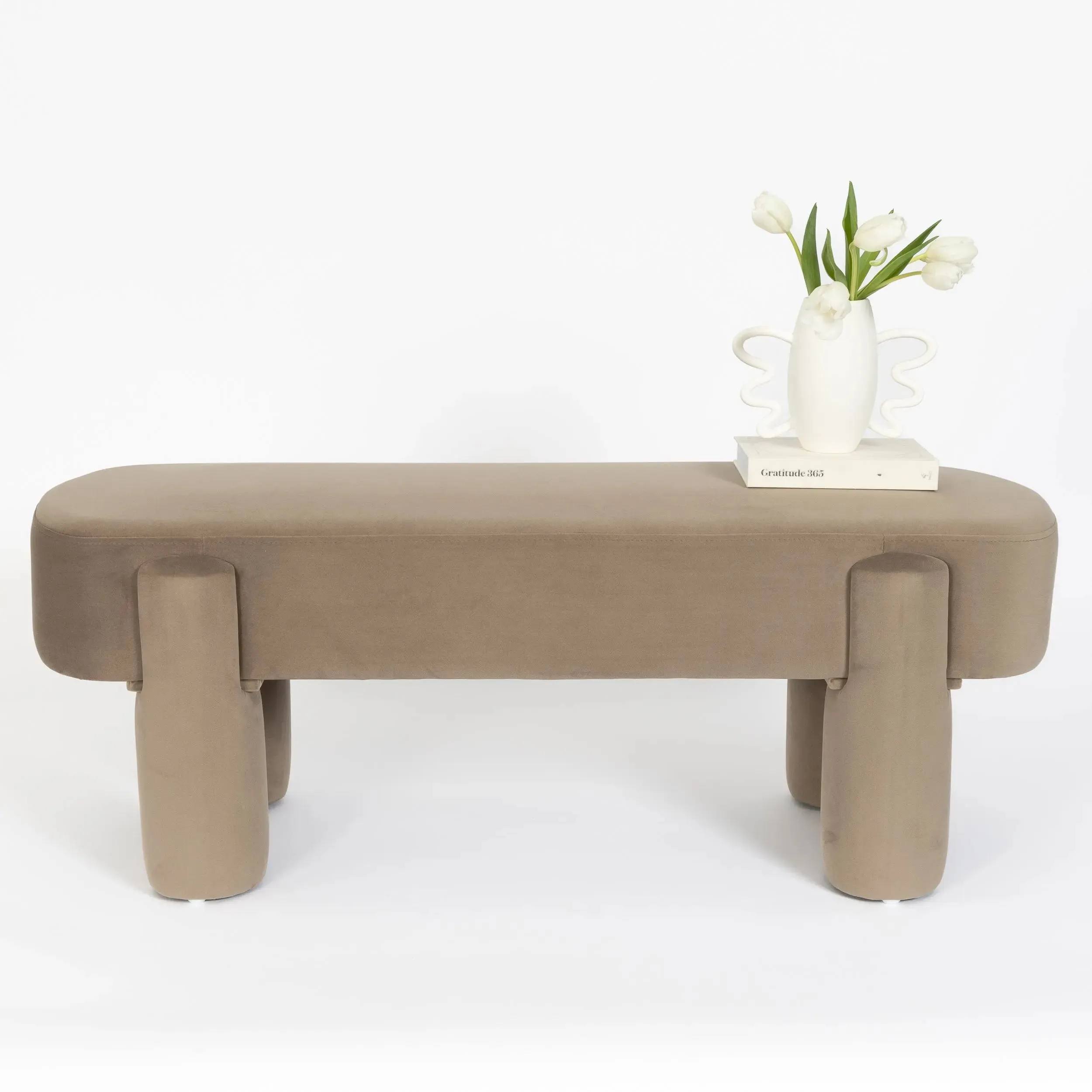 Lego Velvet Bench Seat Taupe