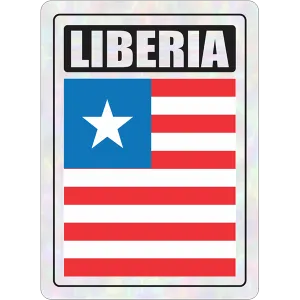 Liberia Prismatic Hologram Car Decal Sticker