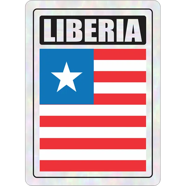 Liberia Prismatic Hologram Car Decal Sticker