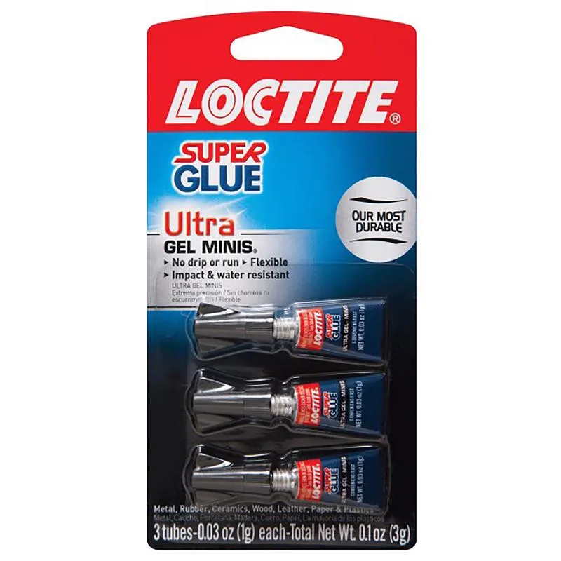 Loctite Ultra Gel Minis High Strength Ethyl Cyanoacrylate Super Glue 0.1 oz