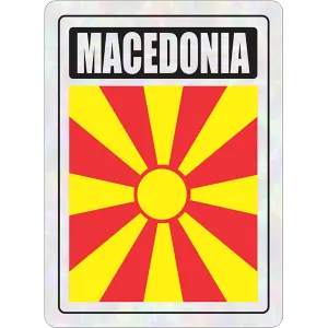 Macedonia Prismatic Hologram Car Decal Sticker