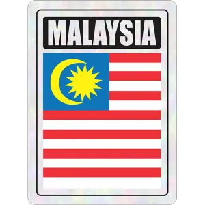 Malaysia Prismatic Hologram Car Decal Sticker