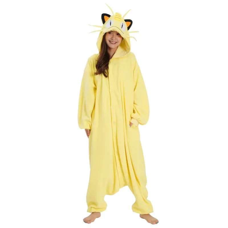 Meowth Cartoon Inspired Onesie Costume