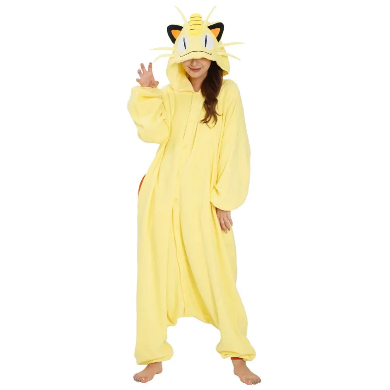 Meowth Cartoon Inspired Onesie Costume