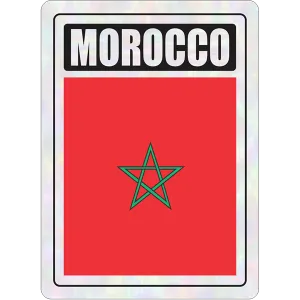 Morocco Prismatic Hologram Car Decal Sticker