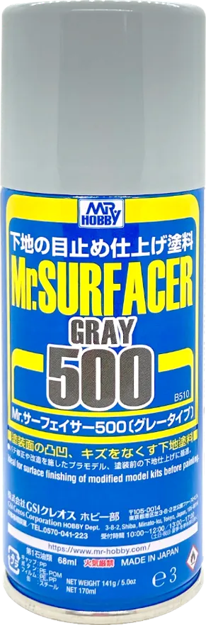 Mr. Hobby B510 Mr. Surfacer 500 Spray Paint 170ml