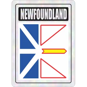 Newfoundland Prismatic Hologram Car Decal Sticker