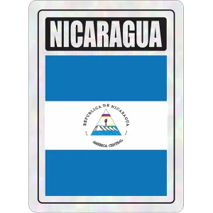 Nicaragua Prismatic Hologram Car Decal Sticker