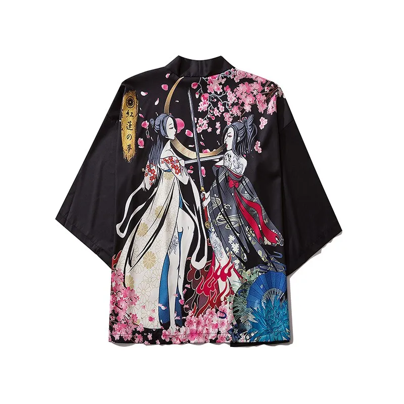 Nsqured "Whale Song" Japanese Anime-Inspired Kimono Cardigan