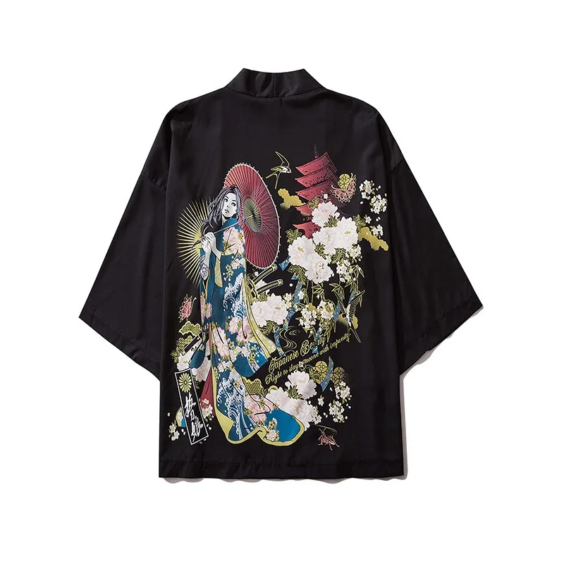 Nsqured "Whale Song" Japanese Anime-Inspired Kimono Cardigan