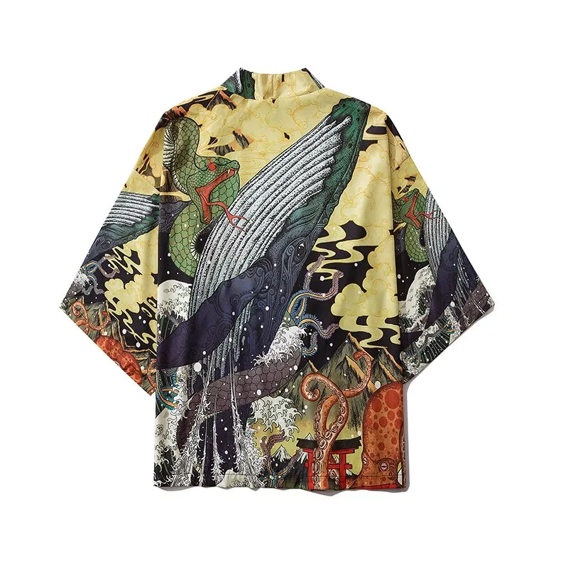 Nsqured "Whale Song" Japanese Anime-Inspired Kimono Cardigan