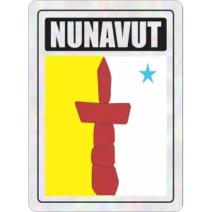 Nunavut Prismatic Hologram Car Decal Sticker